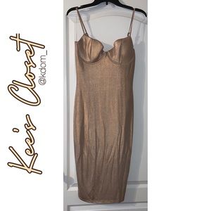 Metallic Rose Gold/Champagne dress (never worn)